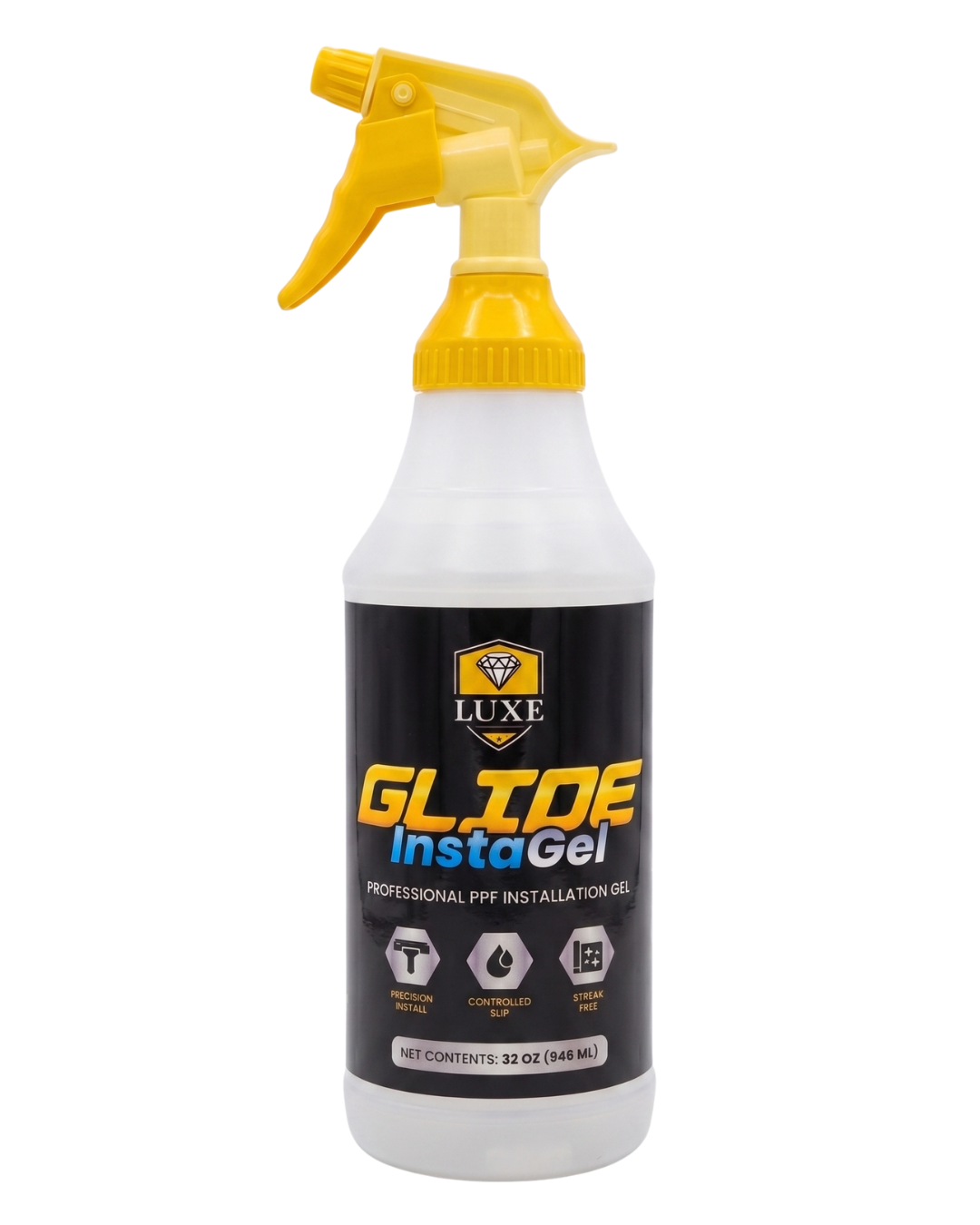 LUXE GLIDE InstaGel 32 oz installation slip solution for paint protection film installers